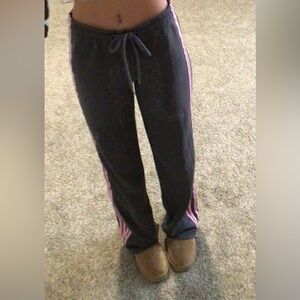 Edikted Charcoal Joggers with Pink Accents